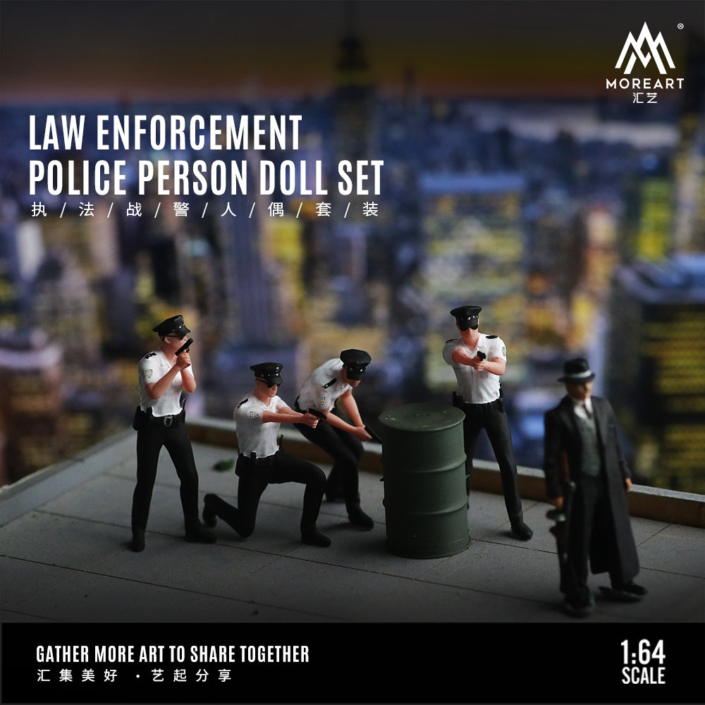 [Preorder] MoreArt 1:64 Law Enforcement Police Person Doll Set
