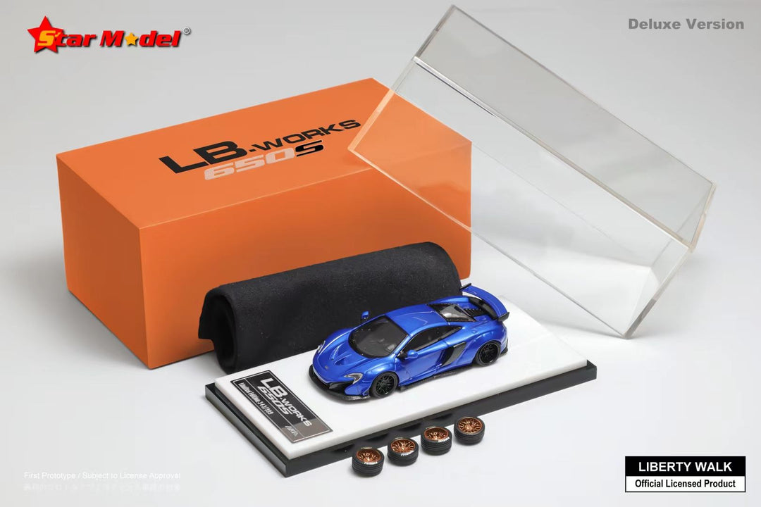 [Preorder] Star Model 1:64 LB-Works McLaren 650S Wide-Body - Metallic Blue Collection Edition