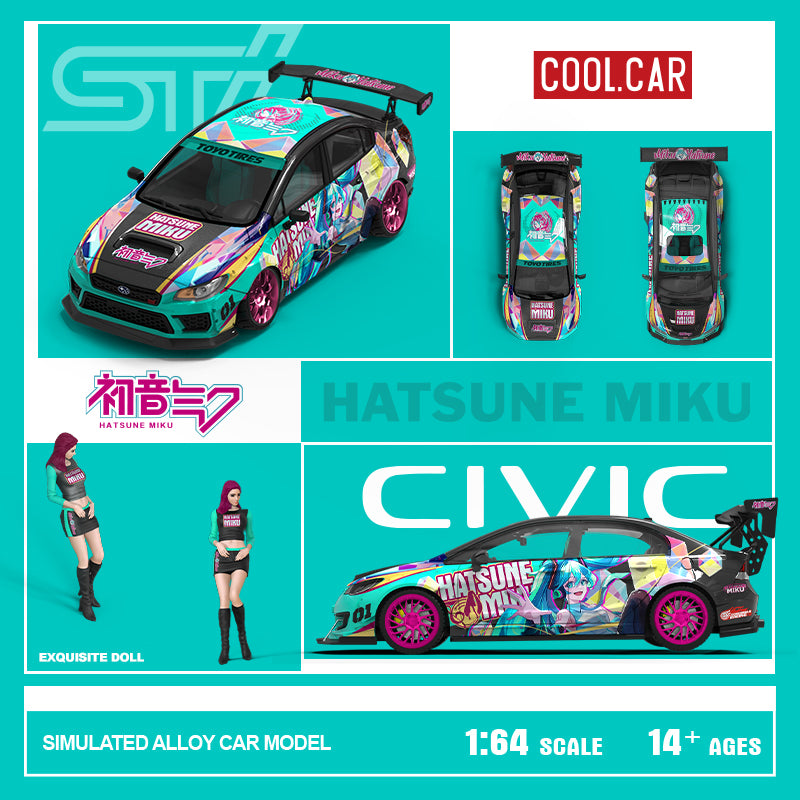 [Preorder] Cool Car 1:64 Honda Civic Hatsune Miku livery (2 Version)