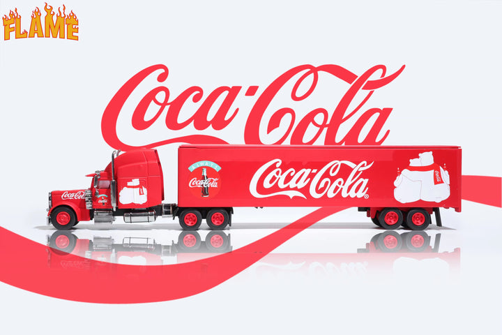 Flame 1:64 Peterbilt semi-trailer Coca-cola/Coke livery