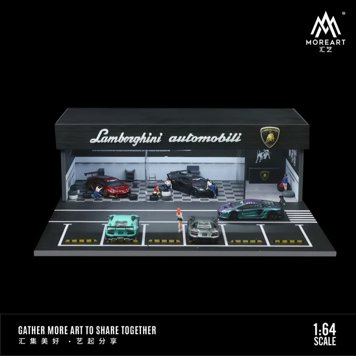 [Preorder] MoreArt 1:64 Lamborghini Shop Diorama