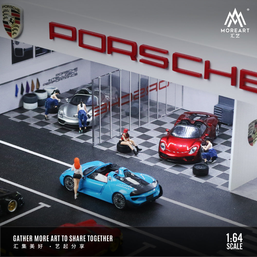 [Preorder] MoreArt 1:64 Porsche Shop Diorama