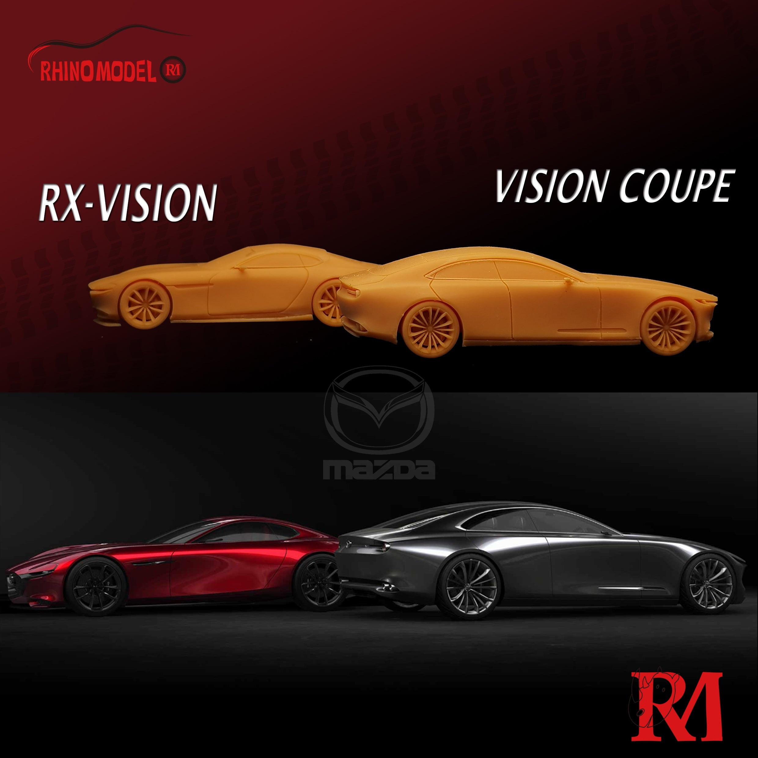 Rhino Model 1:64 MAZDA RX-VISION / VISION COUPE (2 Colors