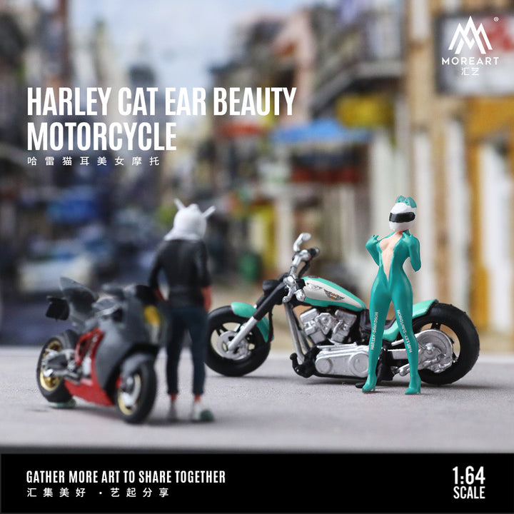 [Preorder] MoreArt 1:64 Harley Cat EAR Beauty Motorcycle