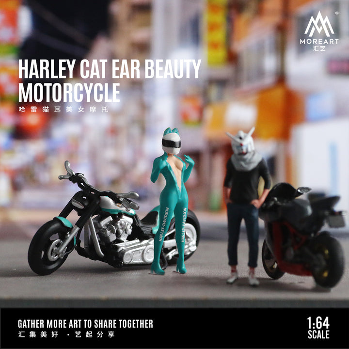 [Preorder] MoreArt 1:64 Harley Cat EAR Beauty Motorcycle