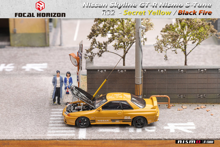 [Preorder] Focal Horizon 1:64 Nissan Skyline GT-R (R32) Nismo S-Tune Secret Yellow