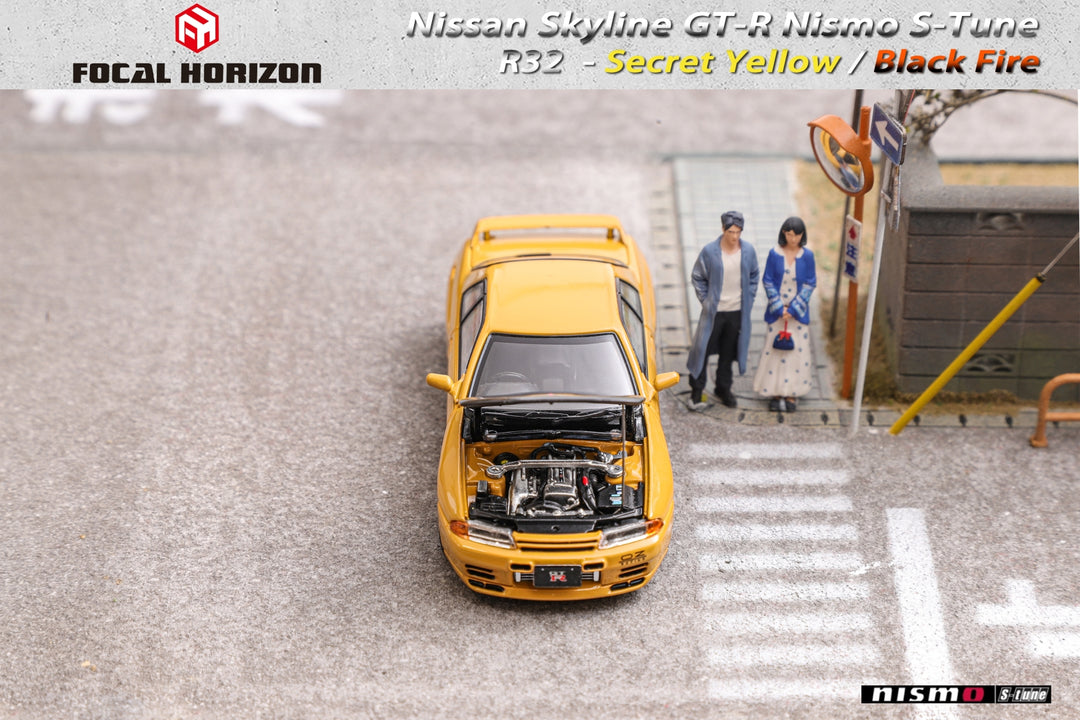 [Preorder] Focal Horizon 1:64 Nissan Skyline GT-R (R32) Nismo S-Tune Secret Yellow