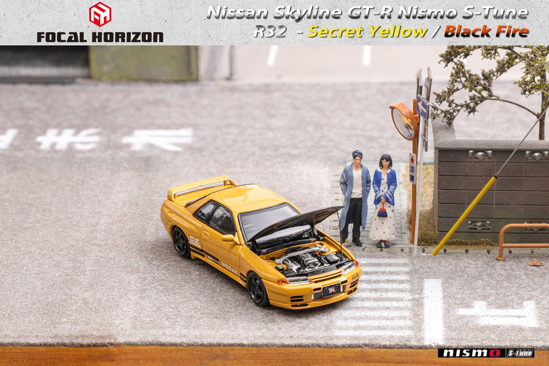 [Preorder] Focal Horizon 1:64 Nissan Skyline GT-R (R32) Nismo S-Tune Secret Yellow