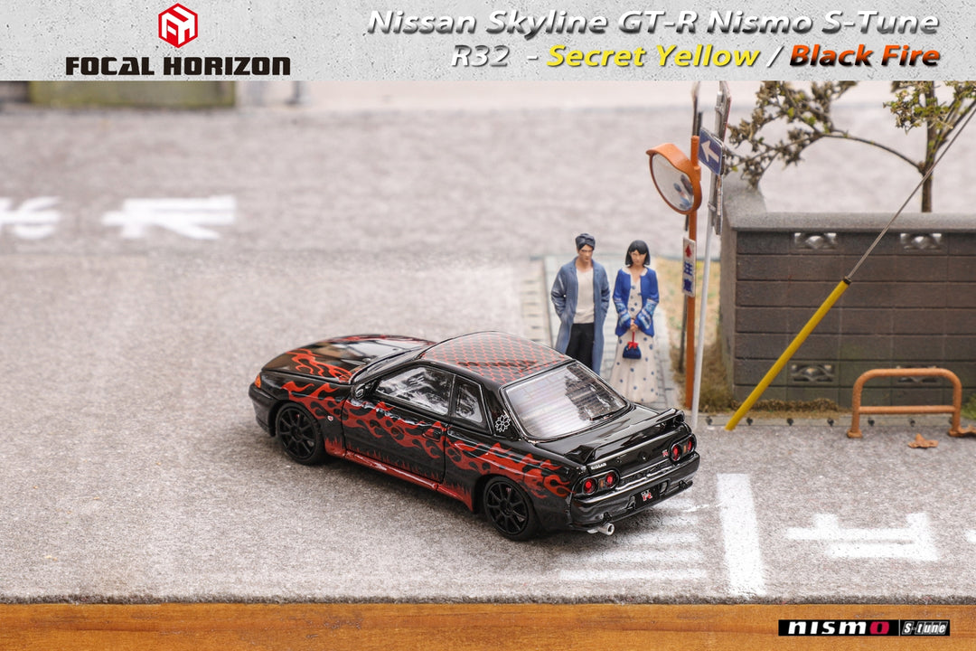 [Preorder] Focal Horizon 1:64 Nissan Skyline GT-R (R32) Nismo S-Tune Black Flame