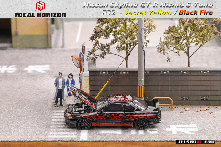 [Preorder] Focal Horizon 1:64 Nissan Skyline GT-R (R32) Nismo S-Tune Black Flame