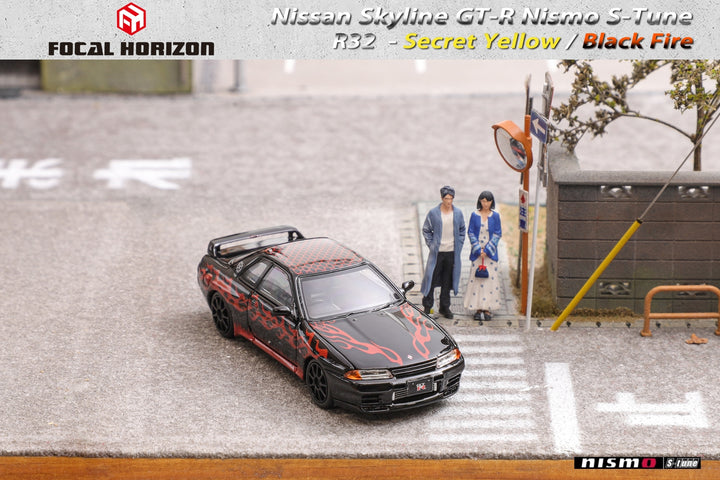 [Preorder] Focal Horizon 1:64 Nissan Skyline GT-R (R32) Nismo S-Tune Black Flame