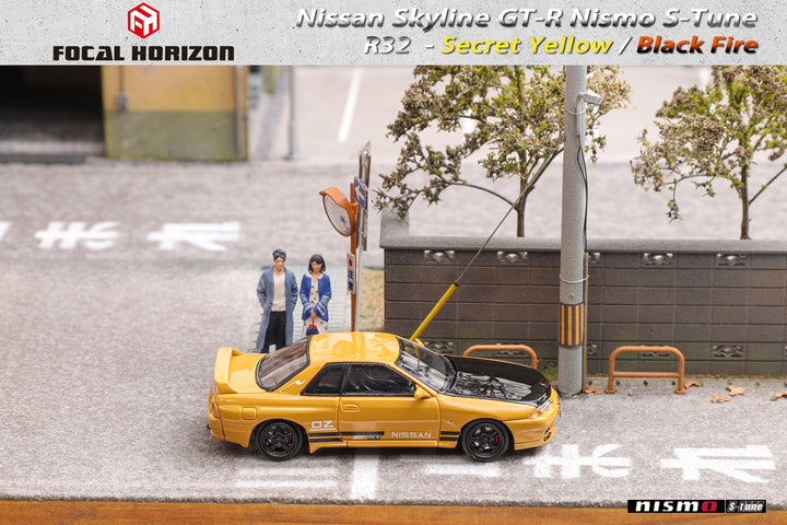 [Preorder] Focal Horizon 1:64 Nissan Skyline GT-R (R32) Nismo S-Tune Secret Yellow