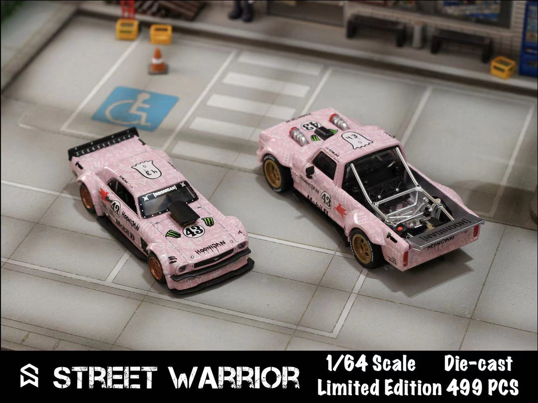 [Preorder] Street Warrior 1:64 1965 Mustang Hoonicorn RTR Los Angeles Pink Monster livery