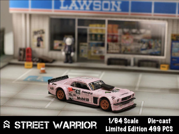 [Preorder] Street Warrior 1:64 1965 Mustang Hoonicorn RTR Los Angeles Pink Monster livery