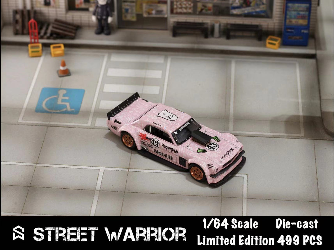 [Preorder] Street Warrior 1:64 1965 Mustang Hoonicorn RTR Los Angeles Pink Monster livery