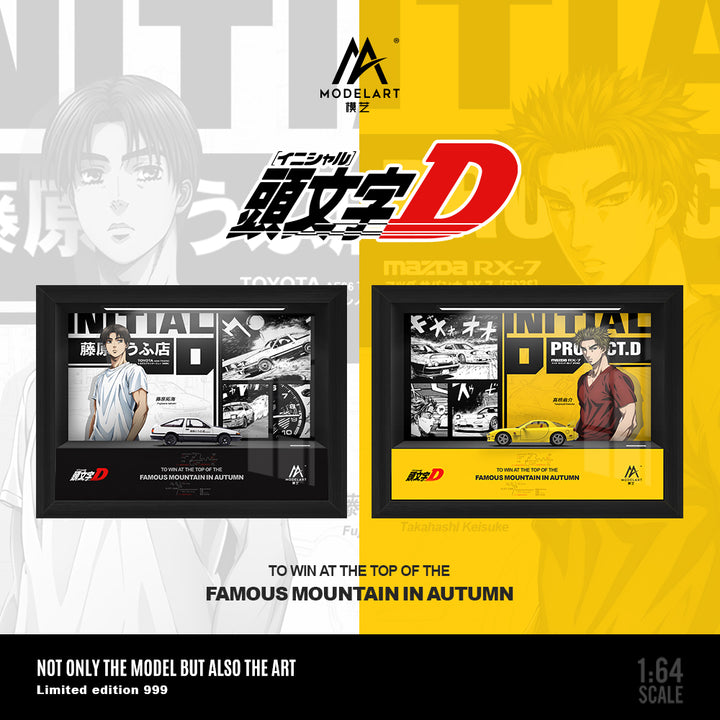 [Preorder] ModelArt 1:64 Initial D AE86/ RX-7 framed model