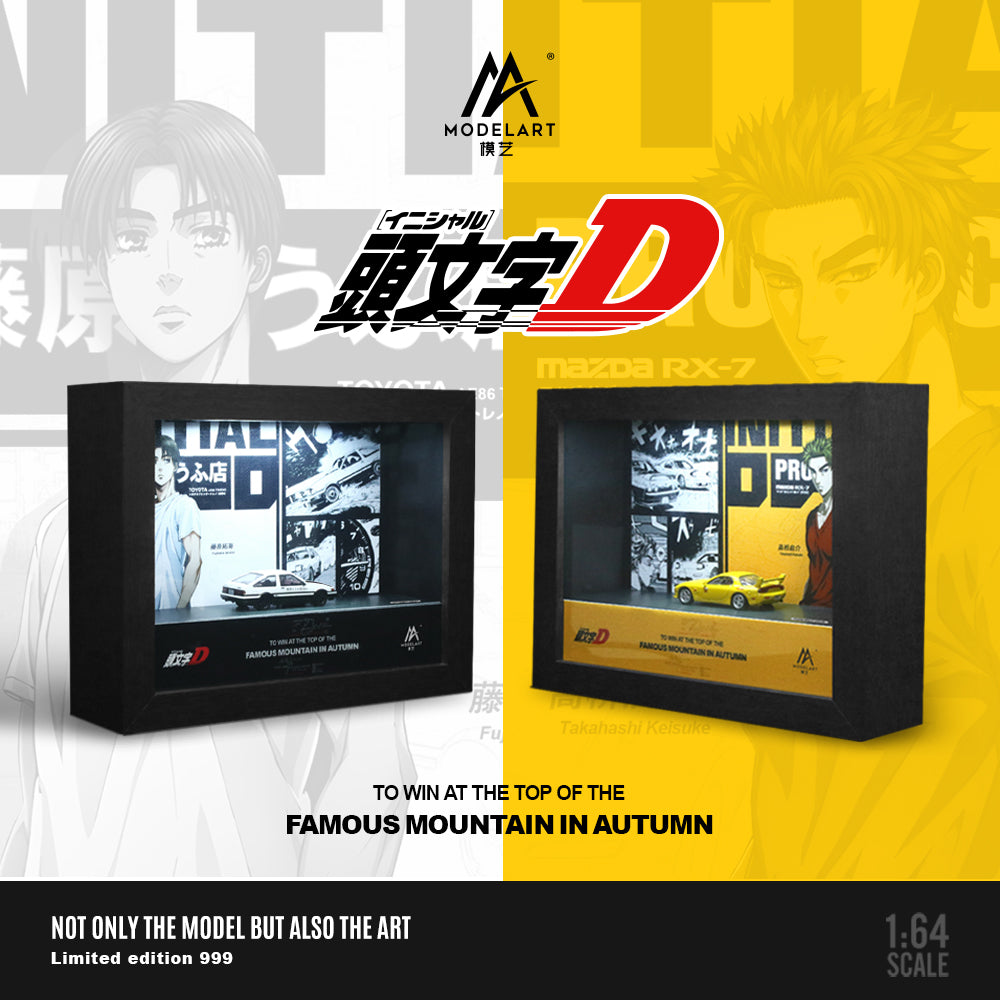 [Preorder] ModelArt 1:64 Initial D AE86/ RX-7 framed model