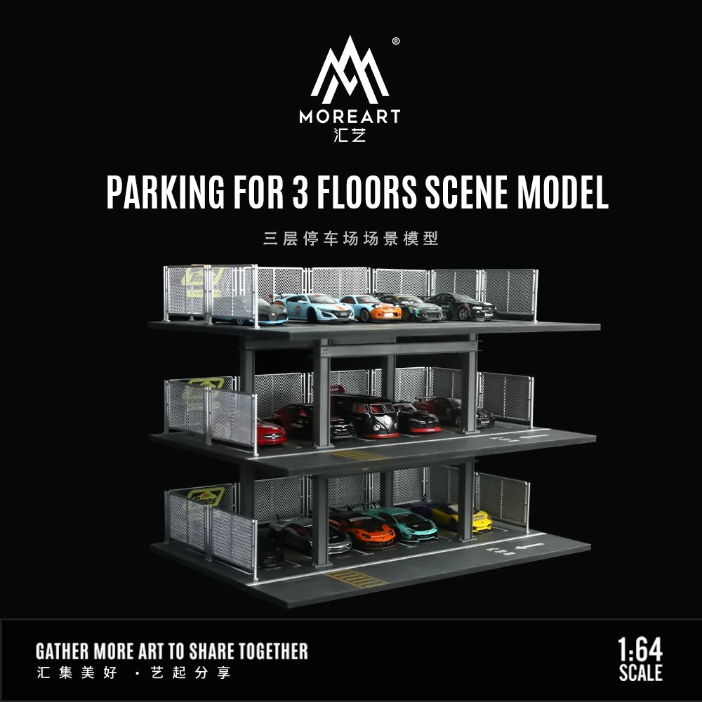 [Preorder] MoreArt 1:64 3 floors parking Scene diorama