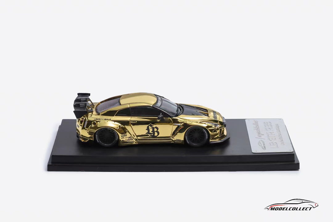 [Preorder] Model Collect 1:64 Nissan GTR R35 LB 1.5 version Chrome Gold