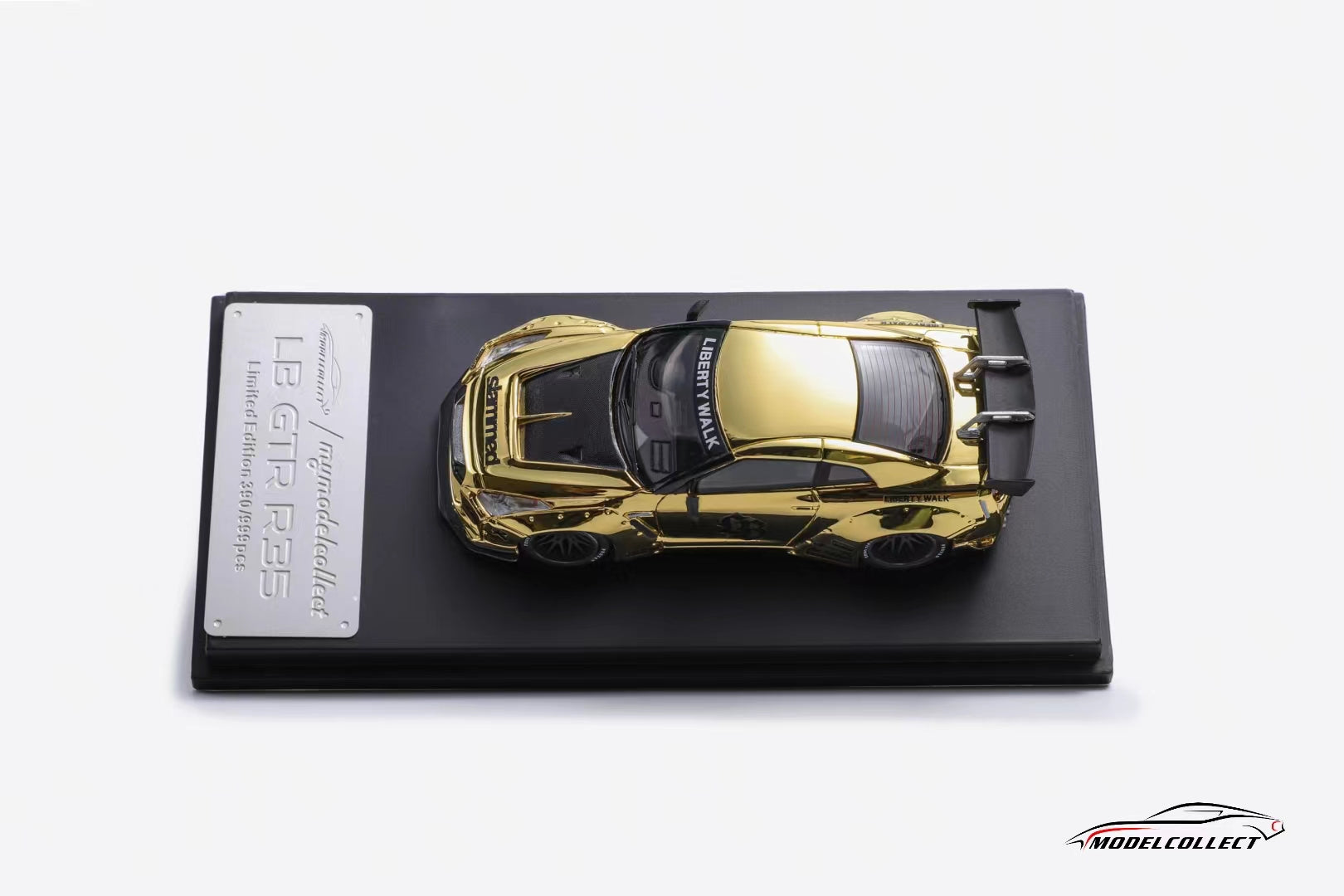 Model Collect 1/64 日産 GTR R35 LBWK 金色 Mymodelcollect 1:64 LBWK Nissan GTR R35 Chrome Gold