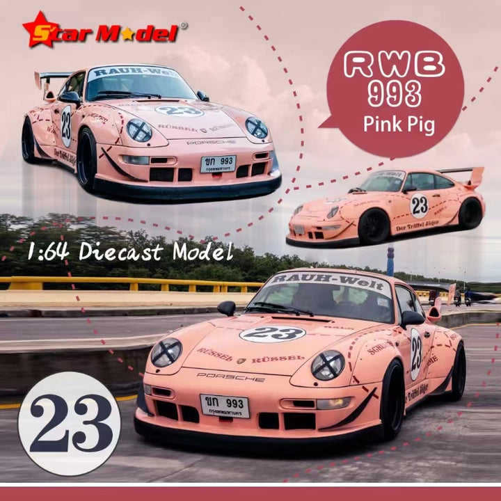 [Preorder] Star Model 1:64 RWB 993 GT Wing Pink Pig (2 Versions)