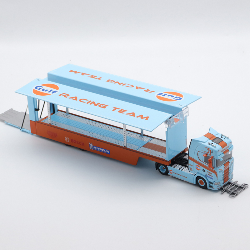 Maxwell 1:64 Scania S730 V8 Transport Trailer Gulf Oil – Horizon