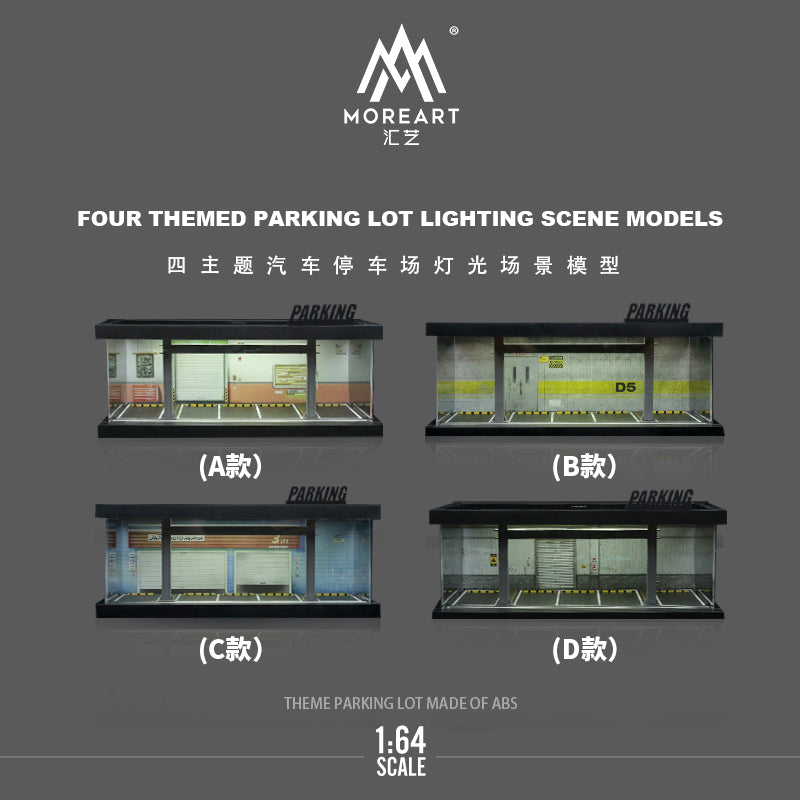 [Preorder] MoreArt 1:64 FOUR THEMED PARKING LOT LIGHTING SCENE MODELS (4 Variants)