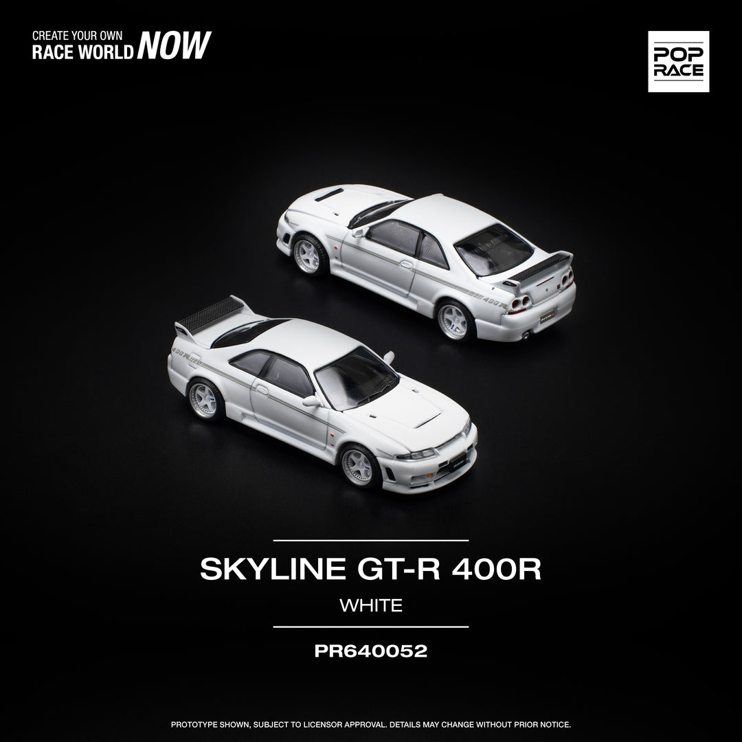 [Preorder] POPRACE 1:64 NISSAN GT-R R33 NISMO 400R - WHITE PR640052