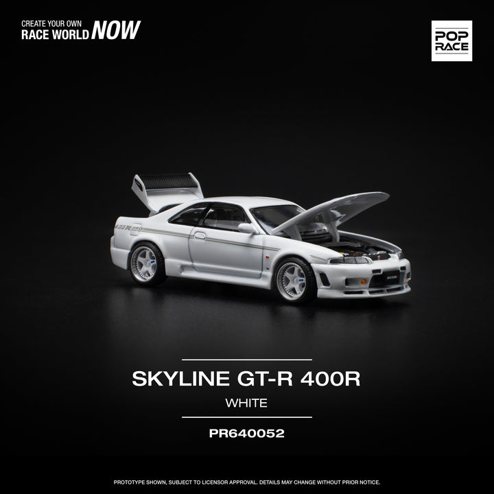 [Preorder] POPRACE 1:64 NISSAN GT-R R33 NISMO 400R - WHITE PR640052