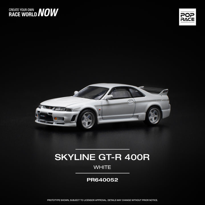 [Preorder] POPRACE 1:64 NISSAN GT-R R33 NISMO 400R - WHITE PR640052