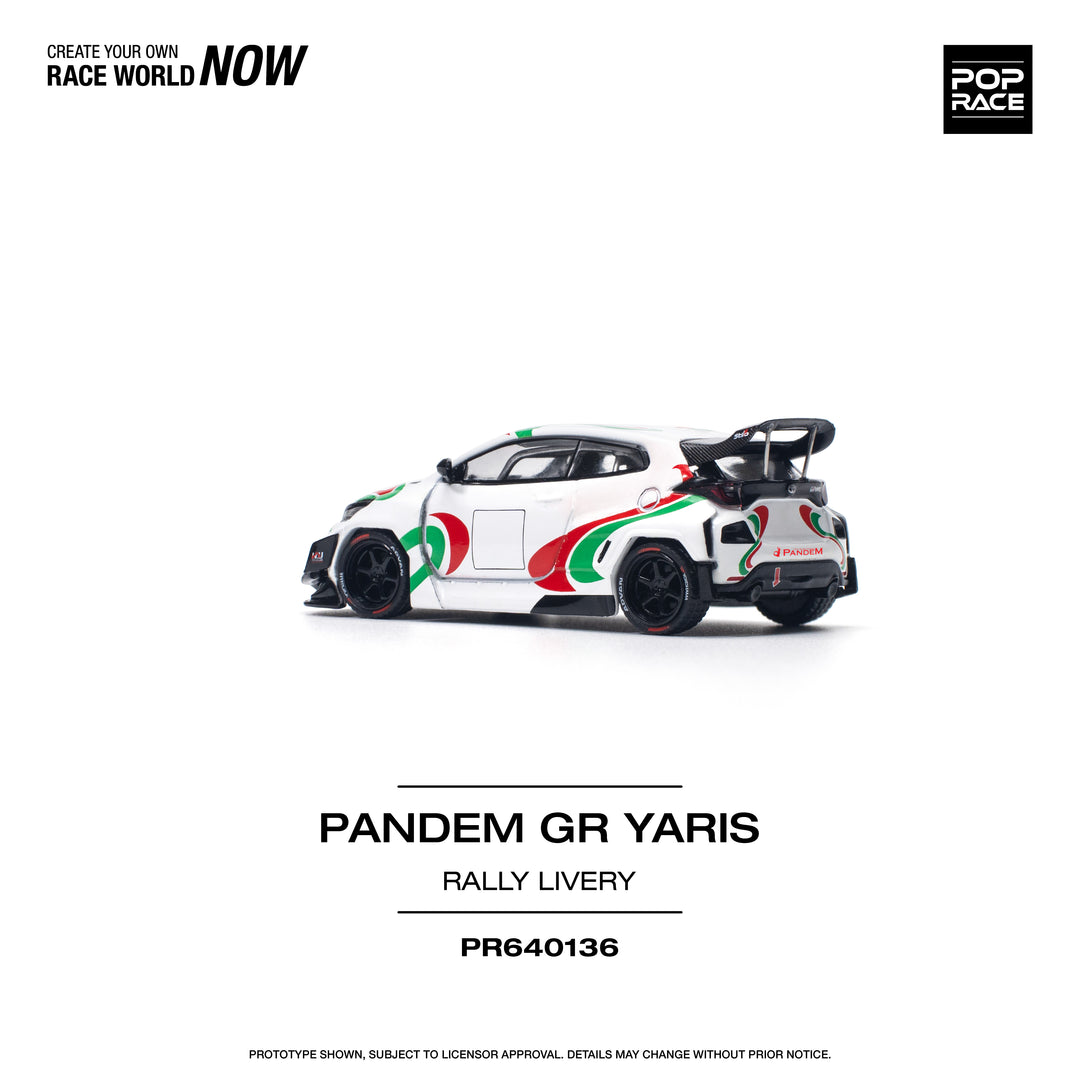 [Preorder] POPRACE 1:64 TOYOTA PANDEM GR YARIS - RALLY LIVERY PR640136