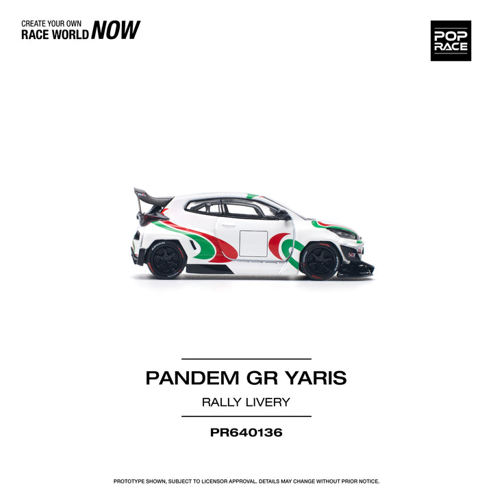 [Preorder] POPRACE 1:64 TOYOTA PANDEM GR YARIS - RALLY LIVERY PR640136