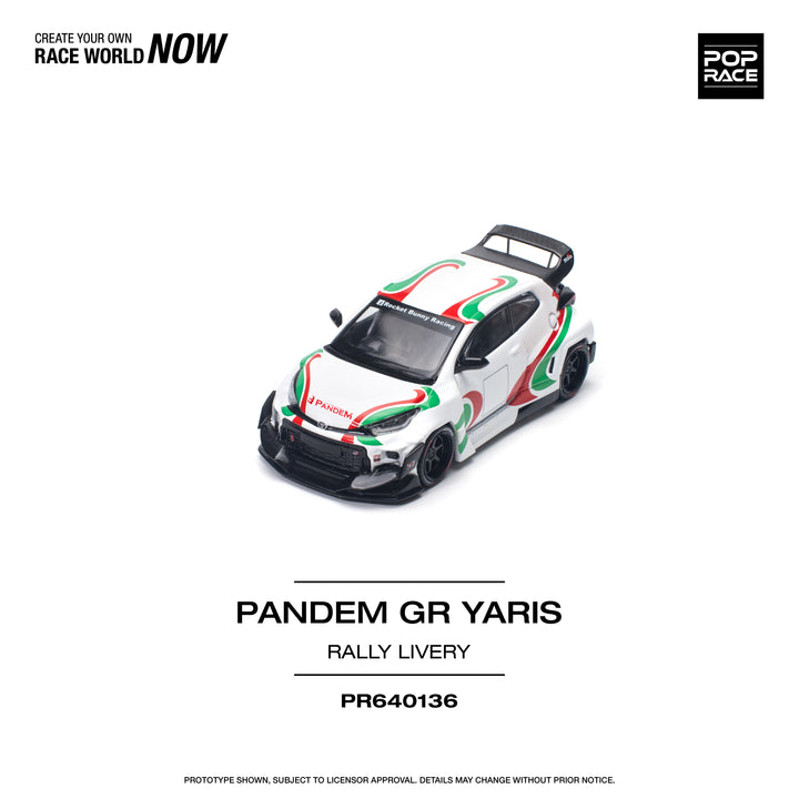 [Preorder] POPRACE 1:64 TOYOTA PANDEM GR YARIS - RALLY LIVERY PR640136