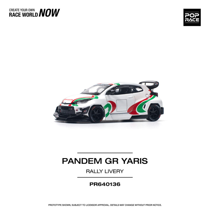 [Preorder] POPRACE 1:64 TOYOTA PANDEM GR YARIS - RALLY LIVERY PR640136