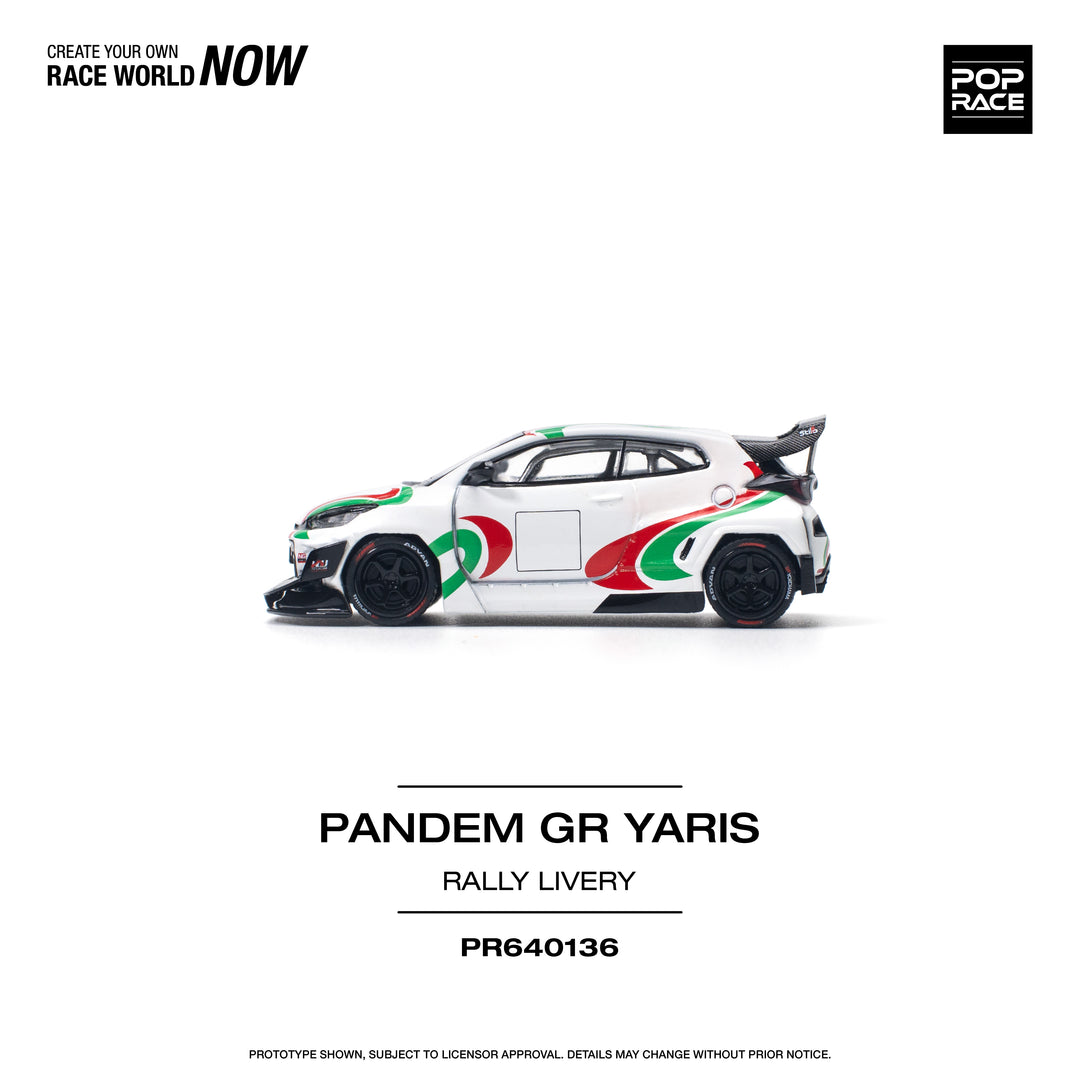 [Preorder] POPRACE 1:64 TOYOTA PANDEM GR YARIS - RALLY LIVERY PR640136