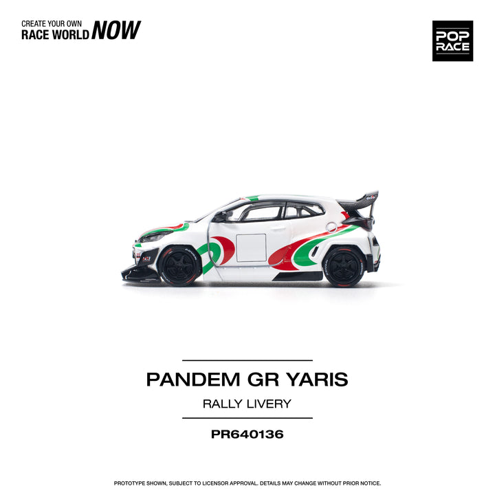 [Preorder] POPRACE 1:64 TOYOTA PANDEM GR YARIS - RALLY LIVERY PR640136