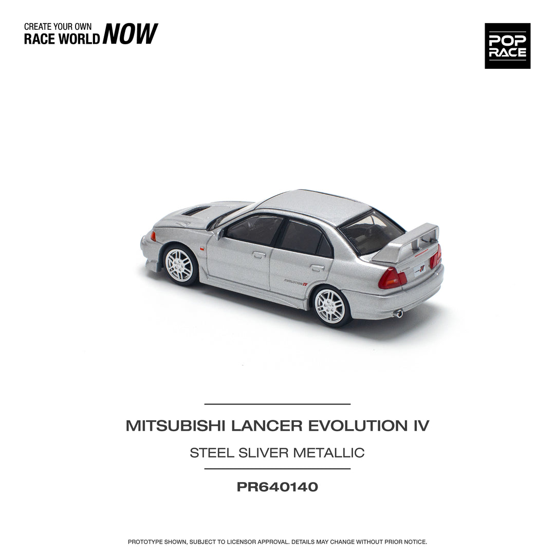 [Preorder] POPRACE 1:64 MITSUBISHI LANCER EVOLUTION IV - STEEL SILVER PR640140