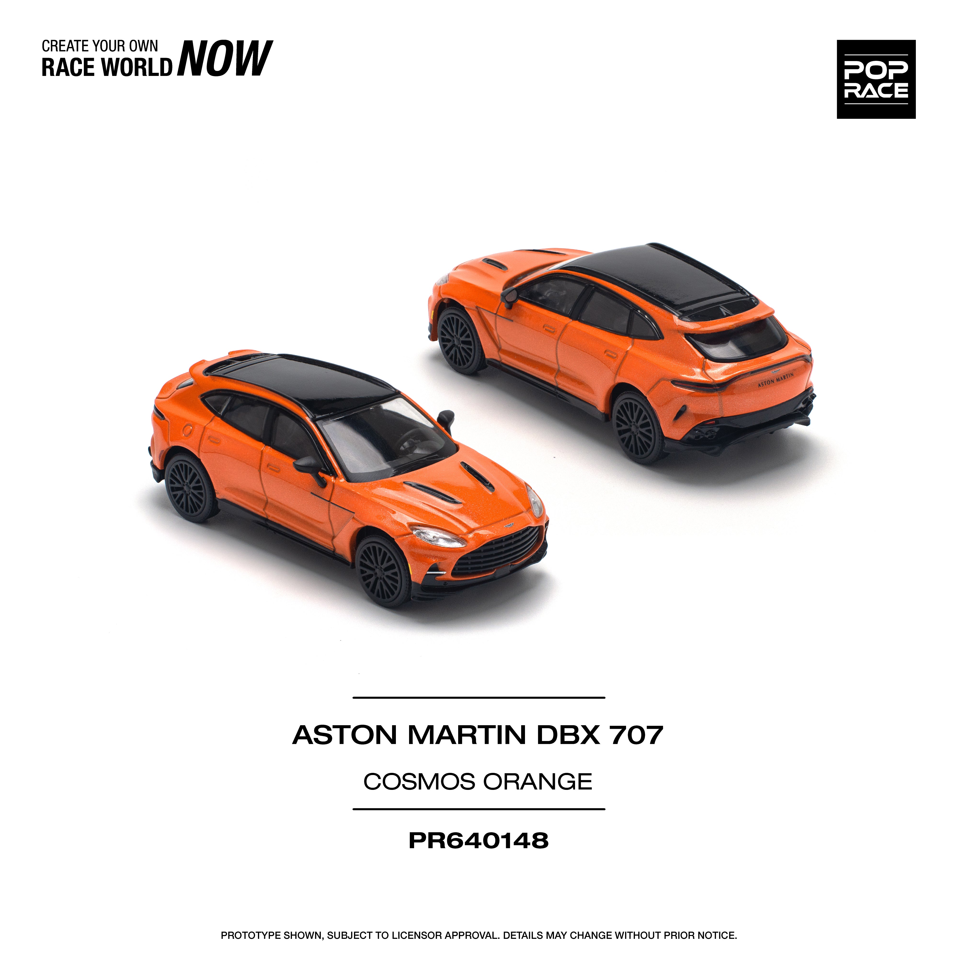POPRACE 1:64 ASTON MARTIN DBX 707 - COSMOS ORANGE PR640148