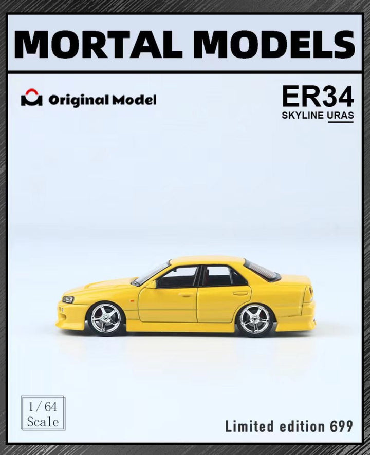 [Preorder] Mortal X Original Model 1:64 Nissan Skyline ER34 URAS (3 Colours)