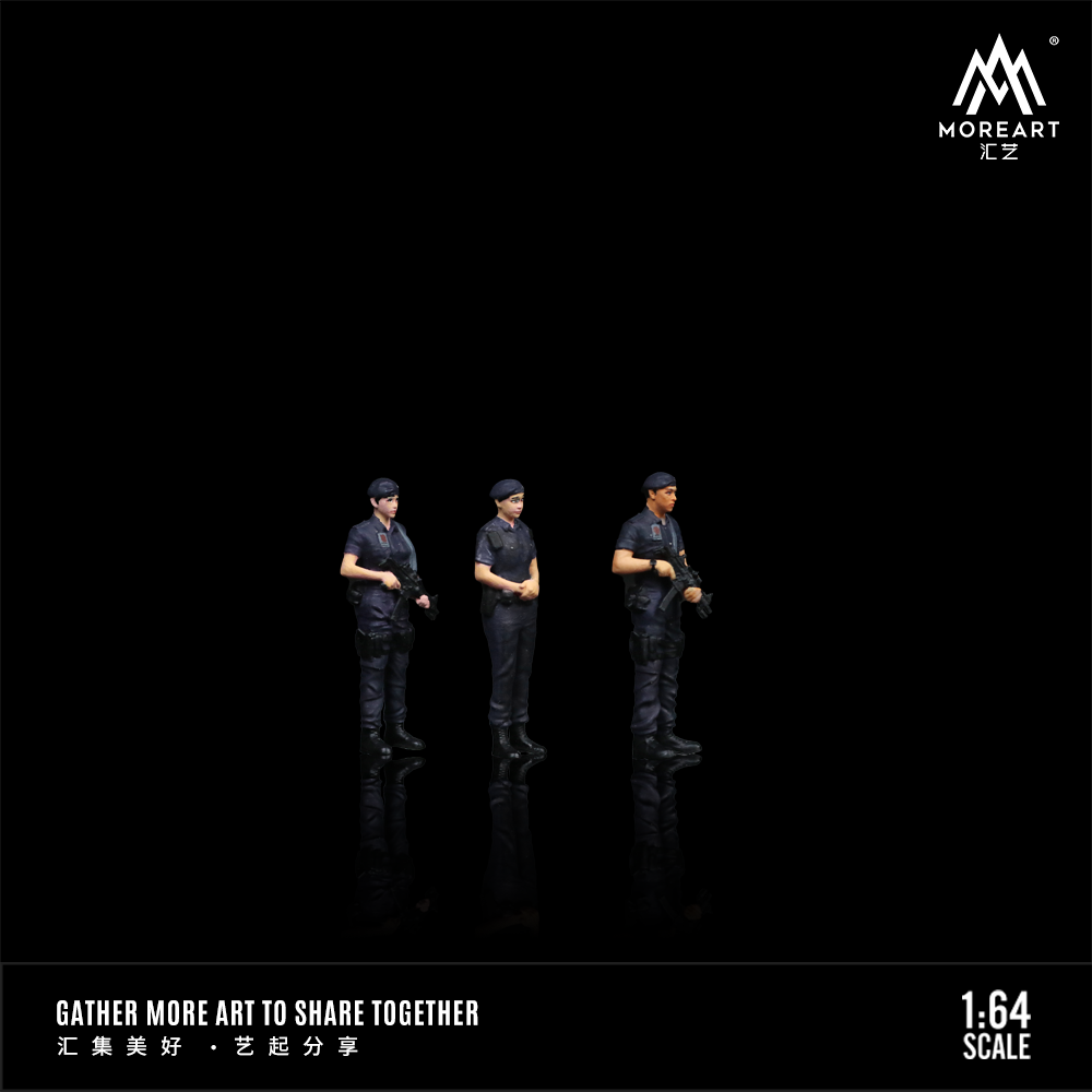 [Preorder] MoreArt 1:64 HONG KONG SPECIAL POLICE DOLL SET