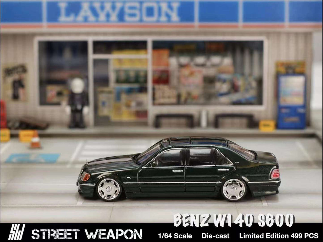 Street Weapon 1:64 Mercedes-Benz S Class W140 Green SW64168