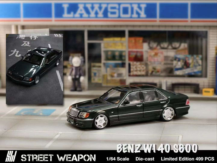 Street Weapon 1:64 Mercedes-Benz S Class W140 Green SW64168