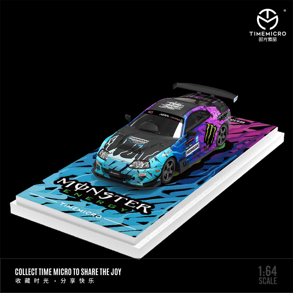 [Preorder] TimeMicro 1:64 Toyota Supra A80Z Monster Energy Livery (2 Versions)