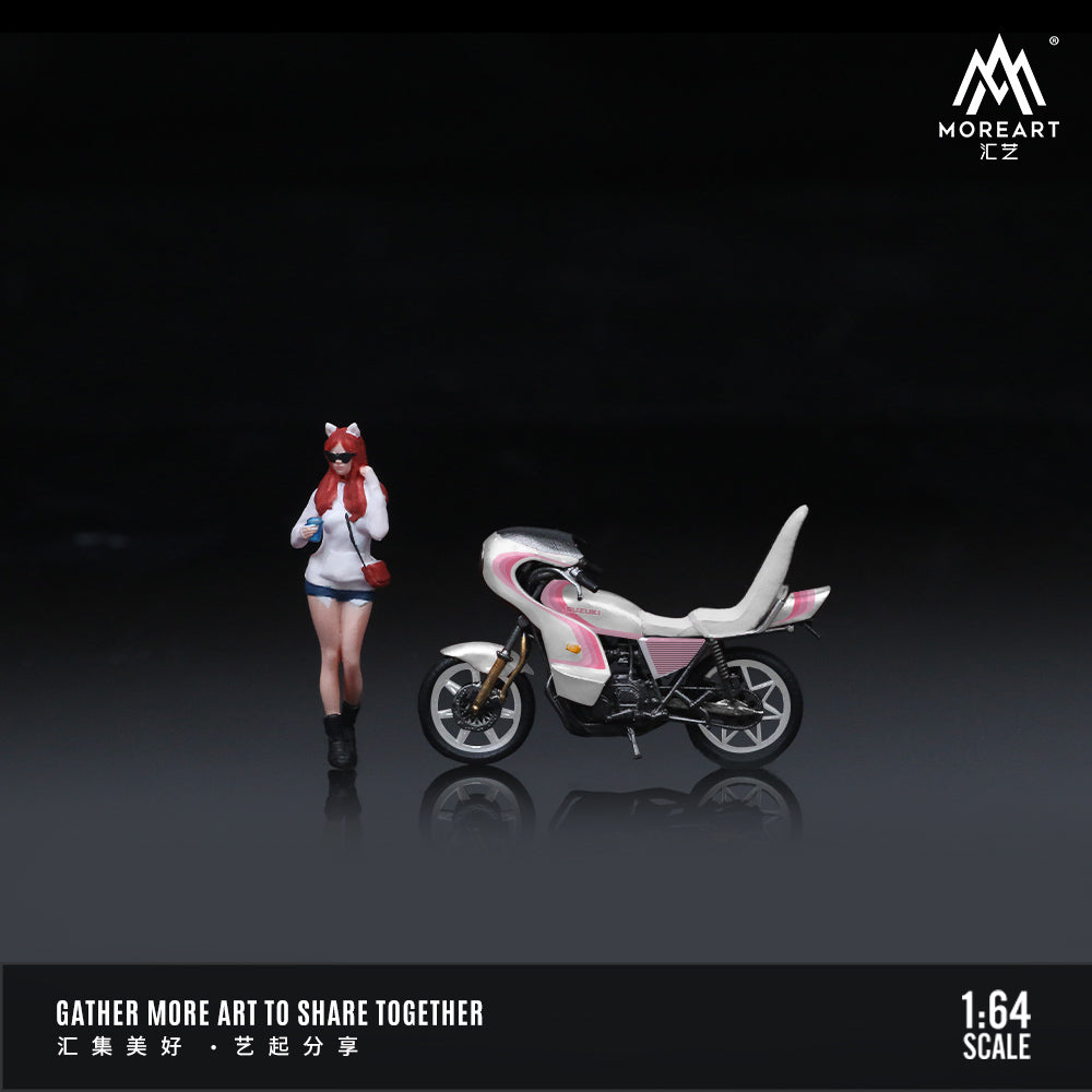 [Preorder] MoreArt 1:64 BOSOZOKU White Powder Flower Motorcycle Doll MO222101