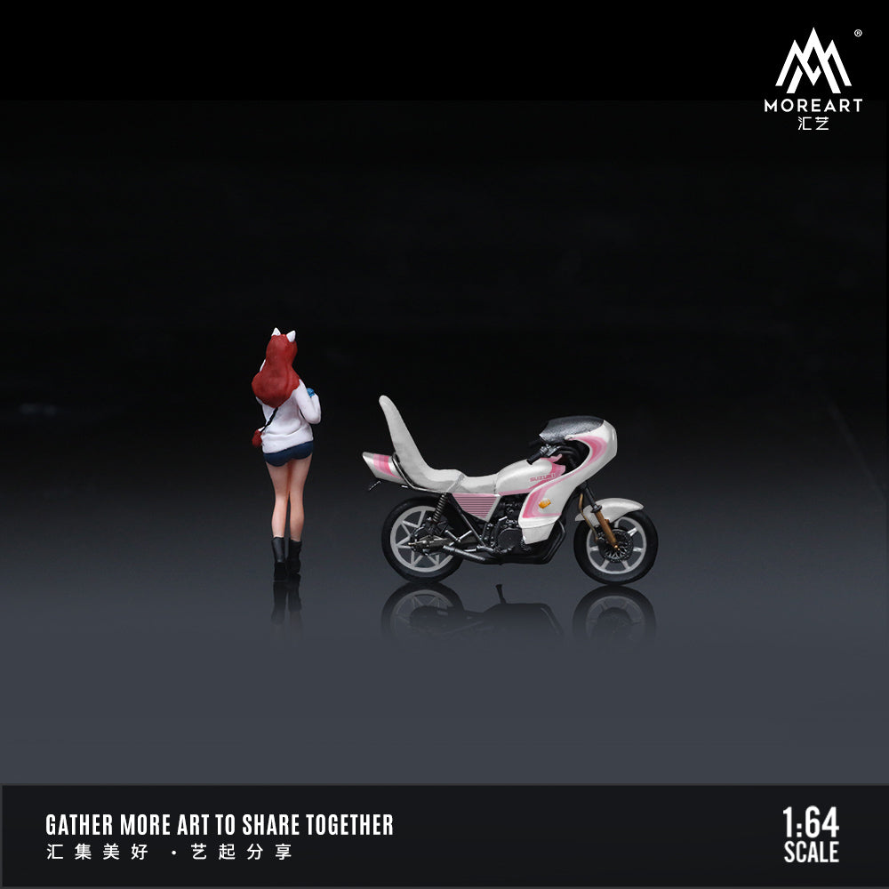 [Preorder] MoreArt 1:64 BOSOZOKU White Powder Flower Motorcycle Doll MO222101