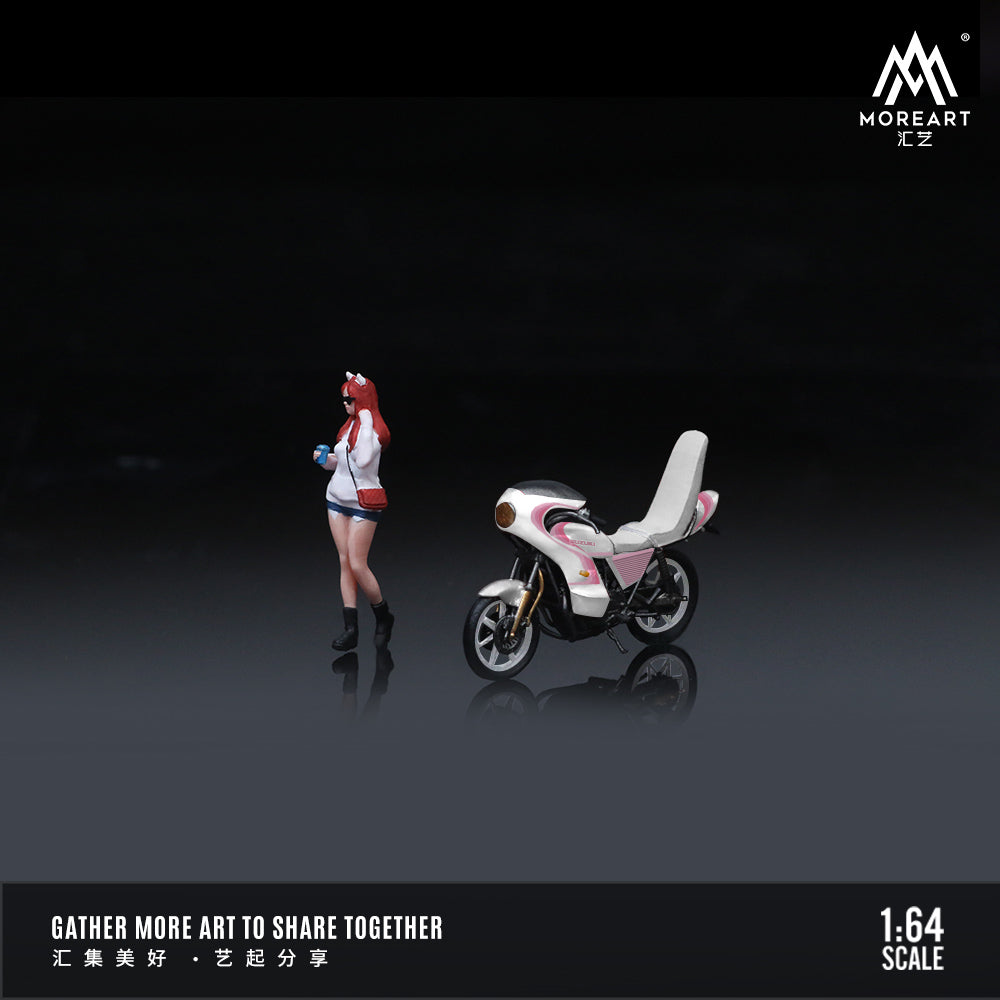 [Preorder] MoreArt 1:64 BOSOZOKU White Powder Flower Motorcycle Doll MO222101