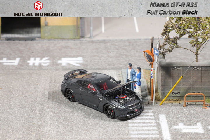 [Preorder] Focal Horizon 1:64 Nissan GTR R35 Black Carbon