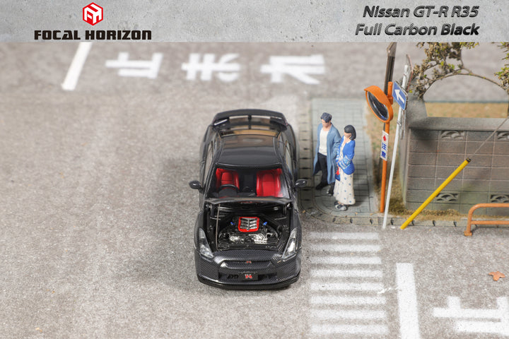 [Preorder] Focal Horizon 1:64 Nissan GTR R35 Black Carbon