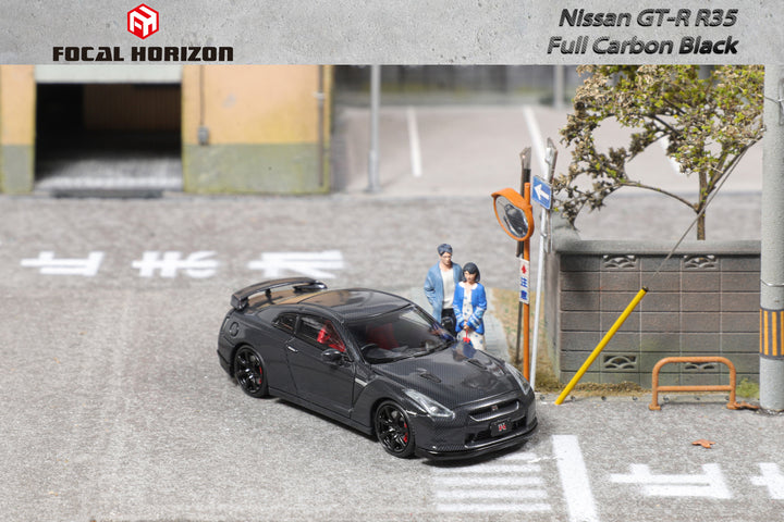 [Preorder] Focal Horizon 1:64 Nissan GTR R35 Black Carbon