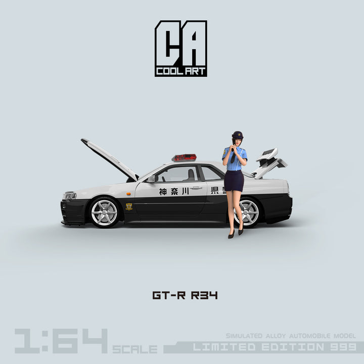 [Preorder] COOL ART 1:64 Nissan Skyline GT-R R34 Police (2 Versions)